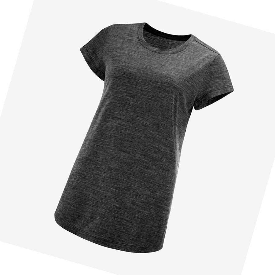 Camiseta Salomon OUTLIFE MERINO BLEND Mujer Negros | MX 2539HAP